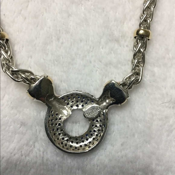 NEW 925 S.S. and gold necklace and earrings set - Picture 4 of 4